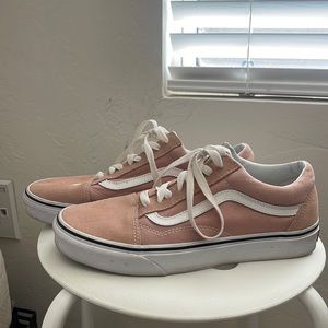 Pinkish Beige Suede Oldskool Vans